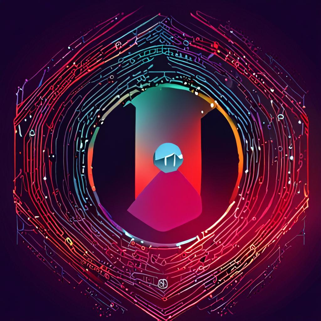 A digital landscape with open-source symbols and a glowing donation box